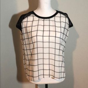 Professional lace and plaid top